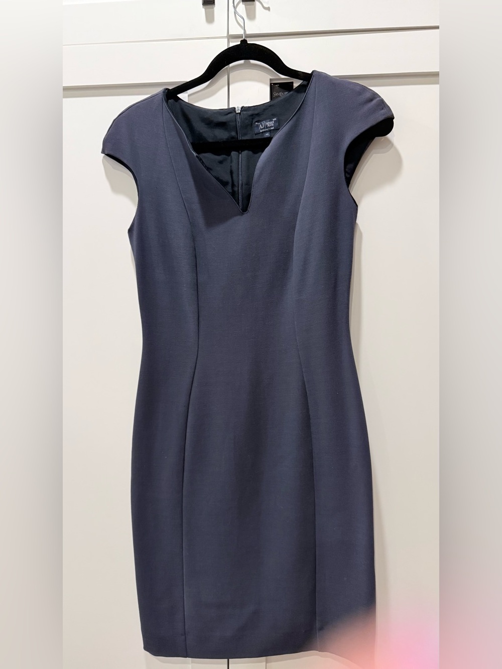 Armani Jeans Navy Cap-Sleeve Sheath Dress very nice used only 3 times